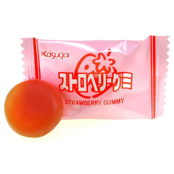 Kasugai Strawberry Gummy Candy: 24-Piece Bag - Candy Warehouse