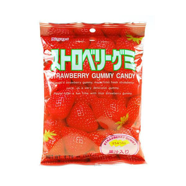 Kasugai Strawberry Gummy Candy: 24-Piece Bag - Candy Warehouse