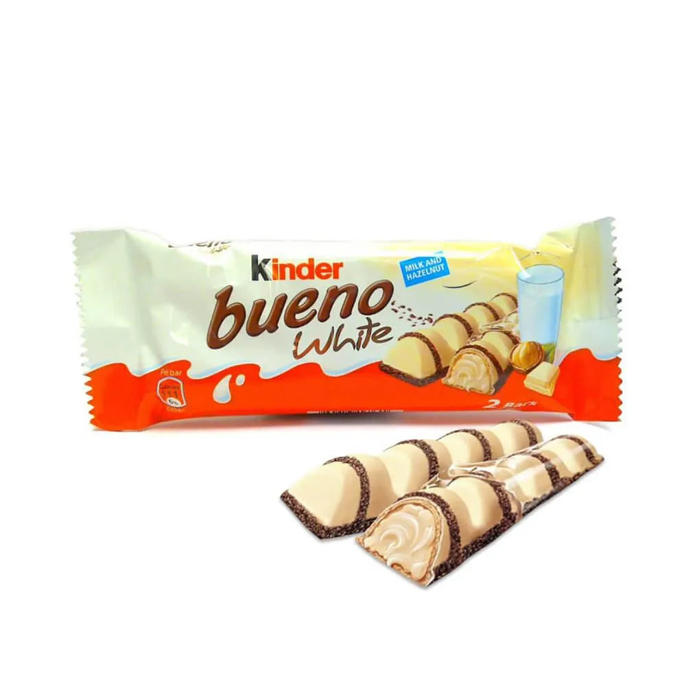 Kinder Bueno White Chocolate Candy Bars 30 Piece Box Candy Warehouse kinder-bueno-white-chocolate-candy-bars-30-piece-box-candy-warehouse