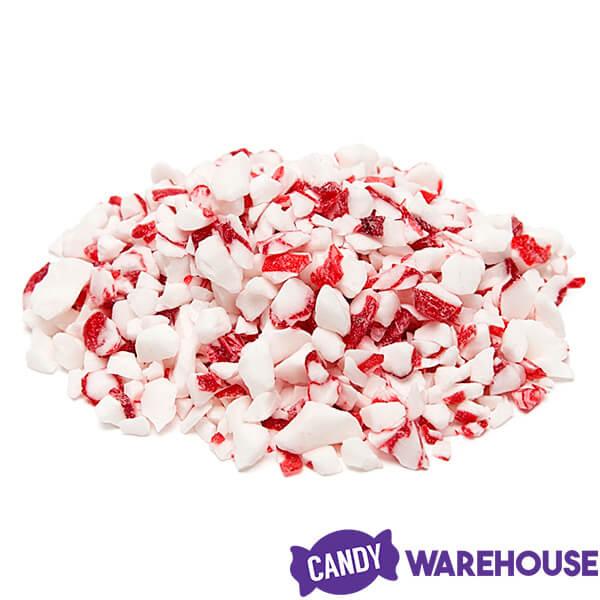 King Leo Crushed Peppermint Candy Cane Bits: 1LB Jar - Candy Warehouse