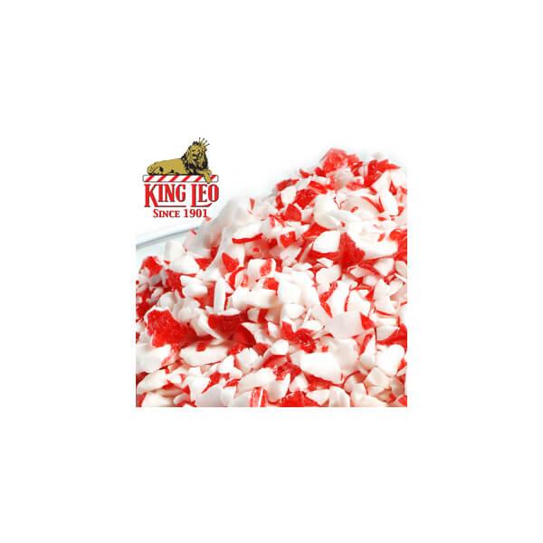 King Leo Crushed Peppermint Candy Cane Bits: 5LB Bag - Candy Warehouse
