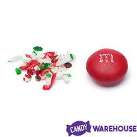 King Leo Crushed Peppermint Candy Cane Bits in Red, Green, and White: 5LB Bag - Candy Warehouse
