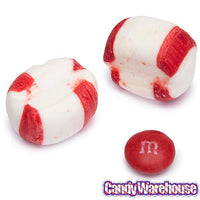 King Leo Red and White Peppermint Puffs Candy: 5LB Bag - Candy Warehouse