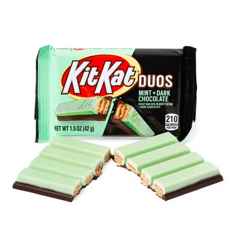 Kit Kat Duos Mint and Dark Chocolate Bars: 24-Piece Box - Candy Warehouse