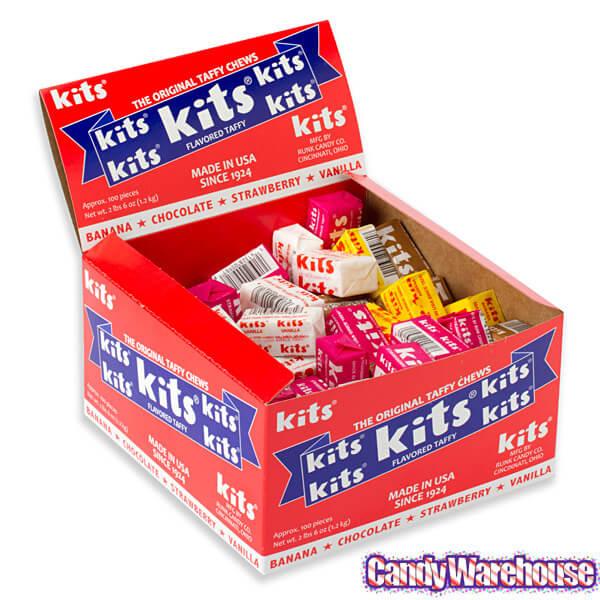 Kits Taffy Candy: 100-Piece Box - Candy Warehouse