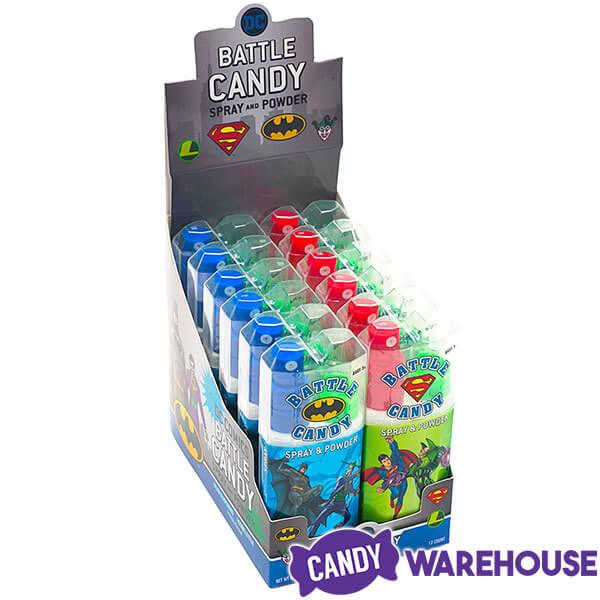 Koko's Confectionery DC Comics Spray and Powder Candy: 12-Piece Display - Candy Warehouse