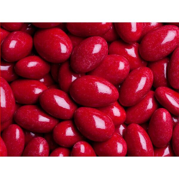 Koppers Chocolate Jordan Almonds - Red: 5LB Bag - Candy Warehouse
