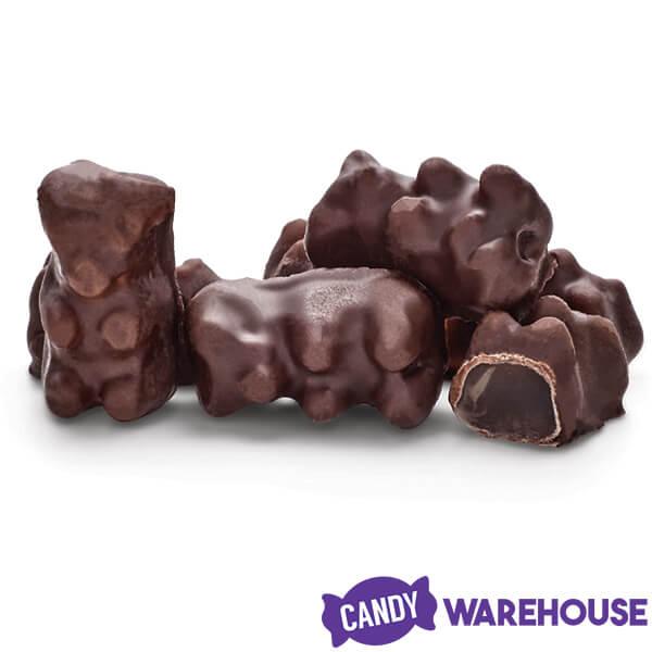 Koppers Dark Chocolate Covered Gummi Bears: 1LB Jar - Candy Warehouse