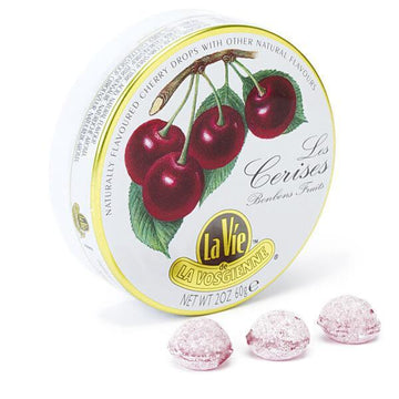 La Vie Candy Drops Tins - Cherry: 5-Piece Pack - Candy Warehouse