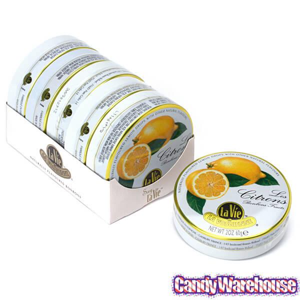 La Vie Candy Drops Tins - Lemon: 5-Piece Pack - Candy Warehouse