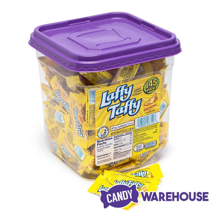 Laffy Taffy Candy - Banana: 145-Piece Tub - Candy Warehouse