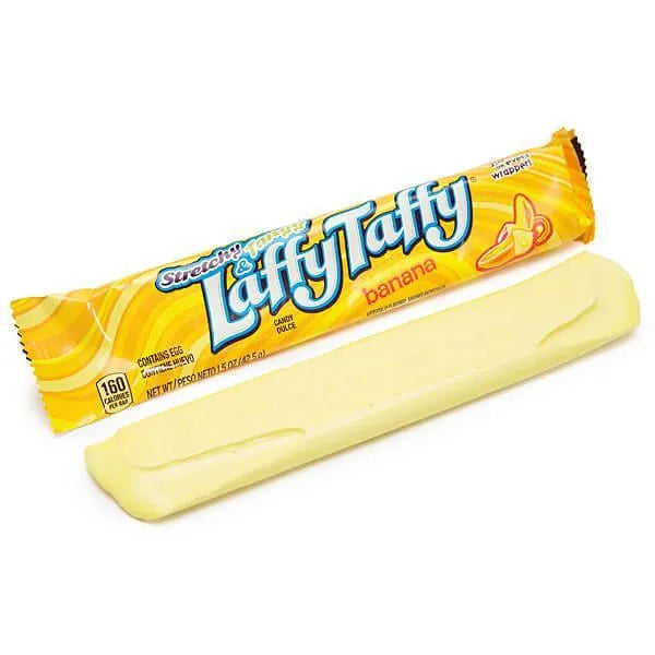 Laffy Taffy Candy Bars Banana 24Piece Box Candy Warehouse