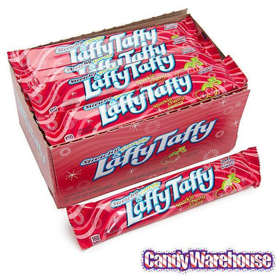 Laffy Taffy Candy Bars Sparkle Cherry 24Piece Box Candy Warehouse