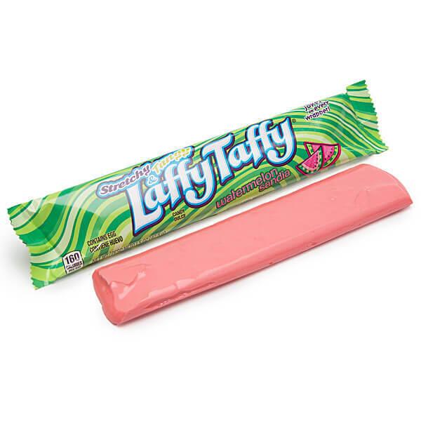Laffy Taffy Candy Bars - Watermelon: 24-Piece Box - Candy Warehouse