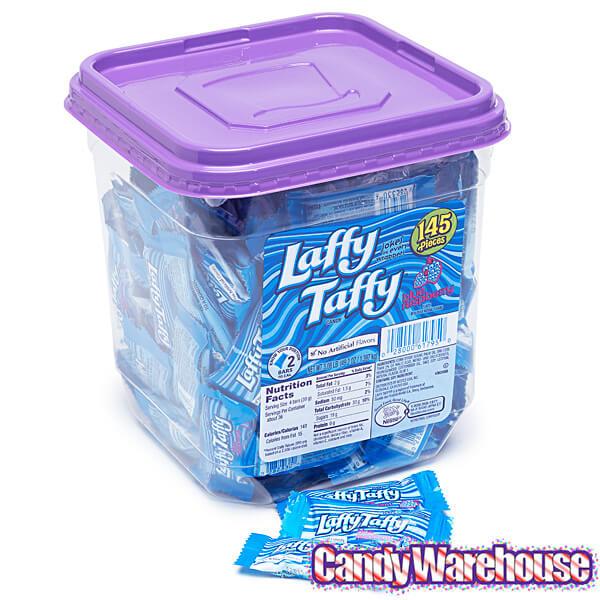 Laffy Taffy Candy - Blue Raspberry: 145-Piece Tub - Candy Warehouse