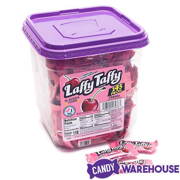 Laffy Taffy Candy - Cherry: 145-Piece Tub - Candy Warehouse