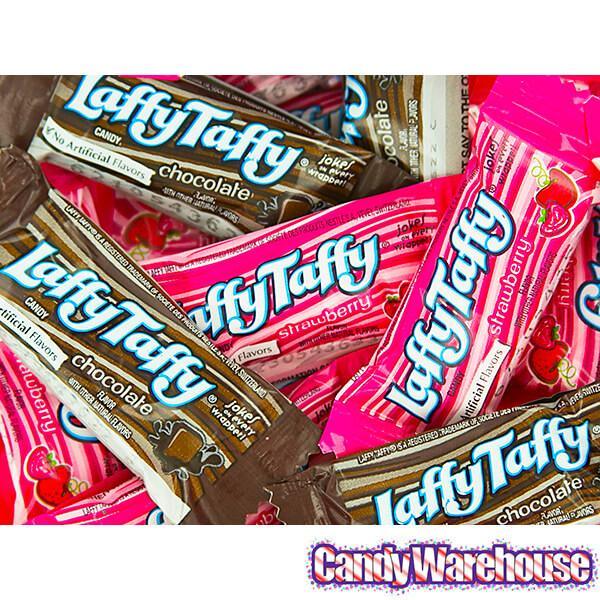 Laffy Taffy Candy - Chocolate and Strawberry Mix: 25-Piece Bag - Candy Warehouse