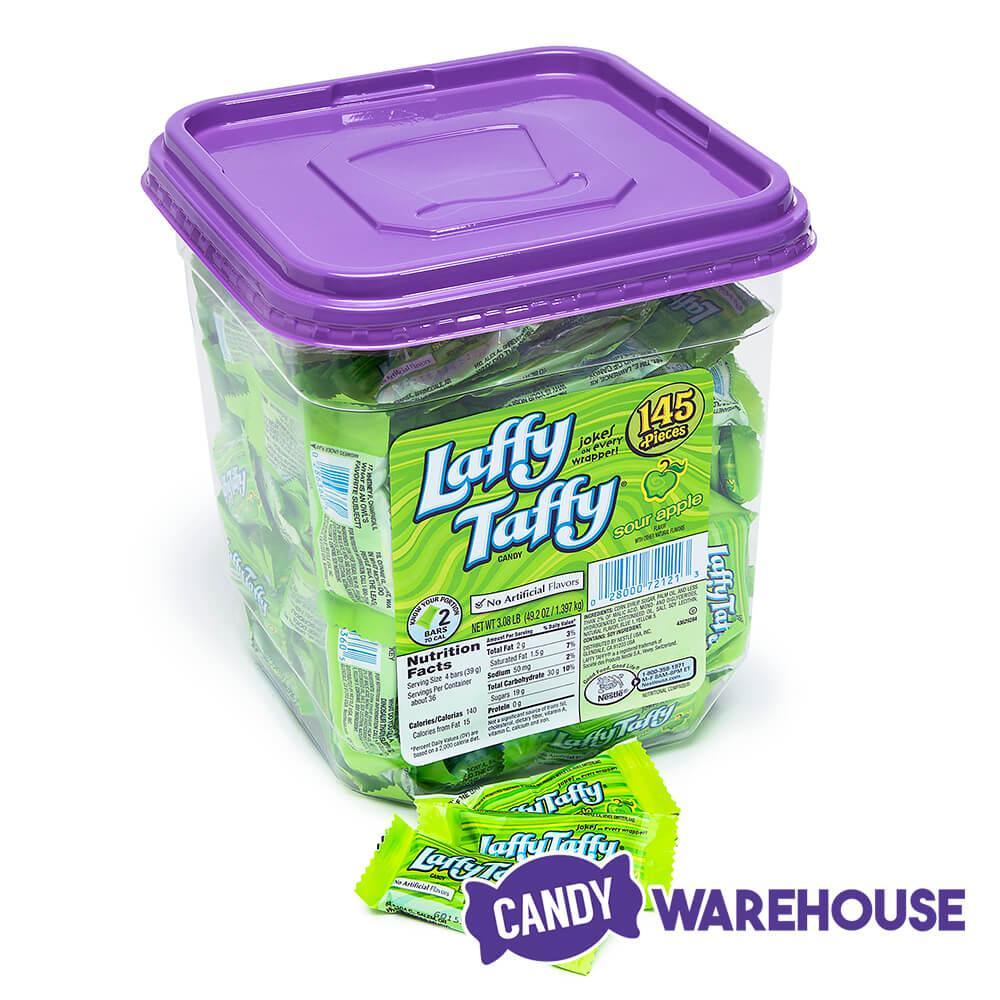 Laffy Taffy Candy - Green Apple: 145-Piece Tub - Candy Warehouse