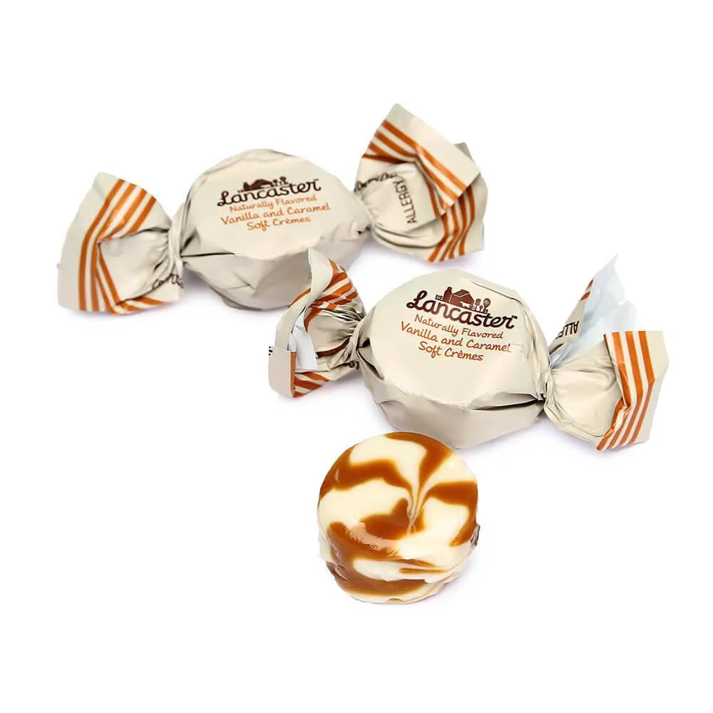 Lancaster Caramel and Vanilla Soft Cremes Candy 8Ounce Bag Candy