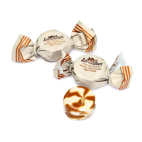 Lancaster Caramel and Vanilla Soft Cremes Candy 8Ounce Bag Candy