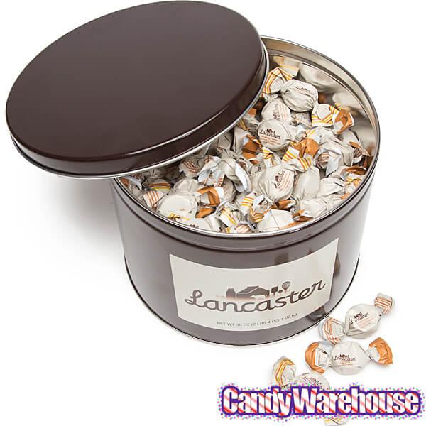 Lancaster Soft Cremes - Caramel, Vanilla, and Butterscotch - Caramel Candy: 2.5LB Gift Tin - Candy Warehouse