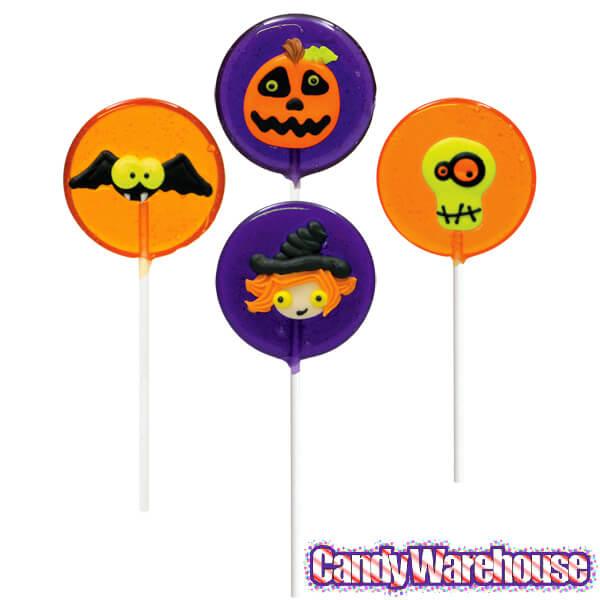 Large Halloween Hard Candy Lollipops: 12-Piece Pack - Candy Warehouse