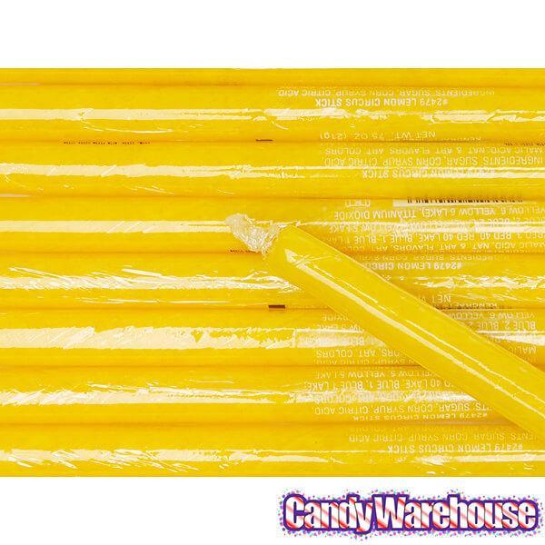 Lemon Hard Candy Sticks: 100-Piece Box - Candy Warehouse