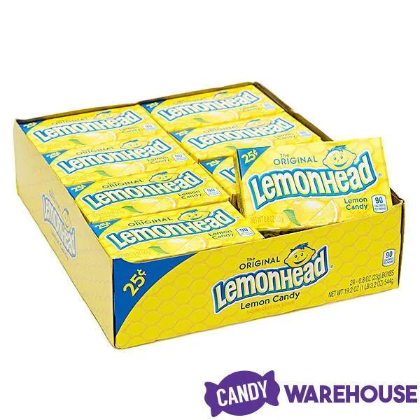 Lemonhead Box Lemonhead Candy Mini Packs: 24-Piece Box | Candy Warehouse