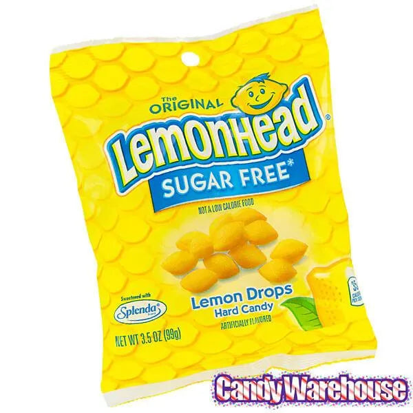 Lemonhead Sugar Free Lemon Drops Hard Candy 2.6LB Box Candy Warehouse
