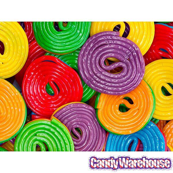 Licorice Wheels Two-Faced Rainbow Candy: 1KG Bag - Candy Warehouse
