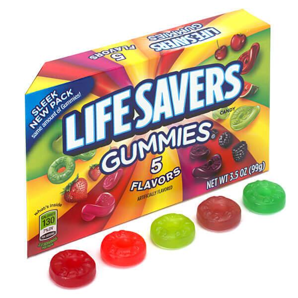 LifeSavers Gummies Candy 3.5-Ounce Packs - 5 Flavors: 12-Piece Box - Candy Warehouse