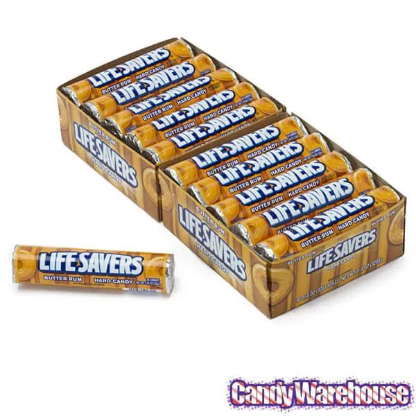 LifeSavers Hard Candy Rolls Butter Rum 20Piece Pack Candy Warehouse