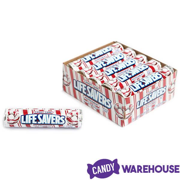 LifeSavers Hard Candy Rolls - Candy Cane Peppermint: 10-Piece Pack - Candy Warehouse