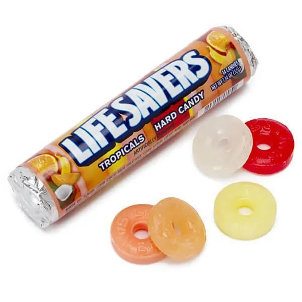 LifeSavers Hard Candy Rolls Tropical Fruits 20Piece Pack Candy