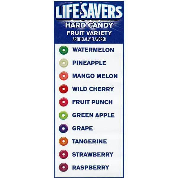 LifeSavers Hard Candy Singles 10 Flavors Assortment 1200Piece Case
