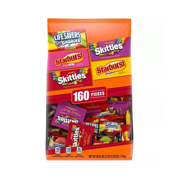 LifeSavers - Skittles - Starburst - Snack Size Candy Assortment: 160-Piece Bag - Candy Warehouse