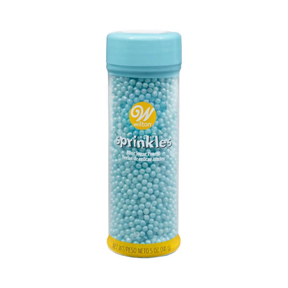 Light Blue Sugar Pearls Sprinkles: 5-Ounce Bottle - Candy Warehouse