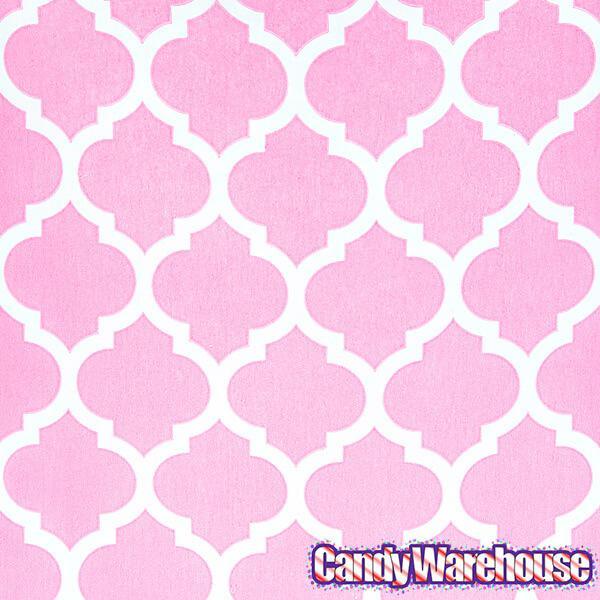 Light Pink Casablanca Pattern Candy Bags: 25-Piece Pack - Candy Warehouse