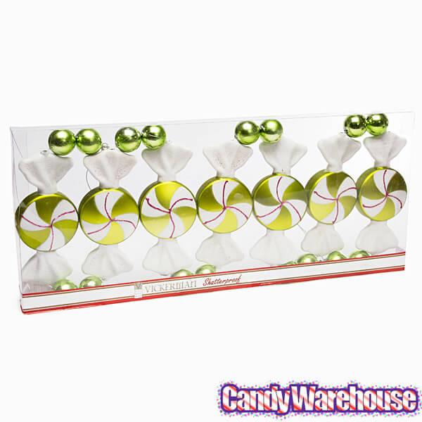 Lime Green Candy Ornaments 6-Foot Garland - Candy Warehouse