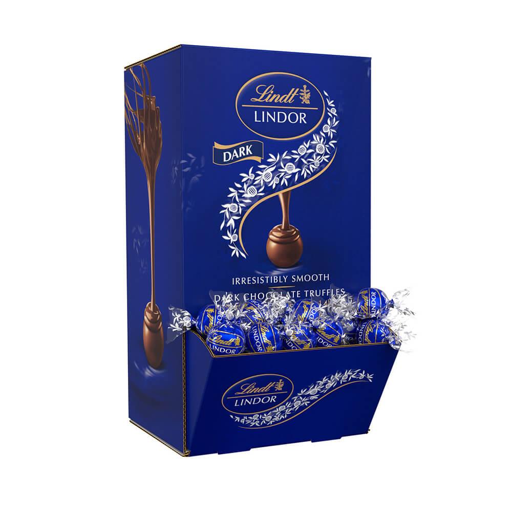 Lindt Chocolate Lindor Truffles - Dark Chocolate: 120-Piece Box - Candy Warehouse
