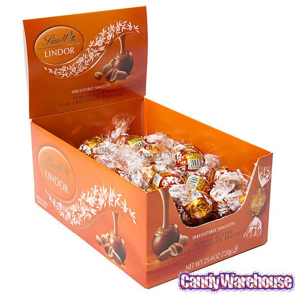 Lindt Chocolate Lindor Truffles - Peanut Butter: 60-Piece Box - Candy Warehouse