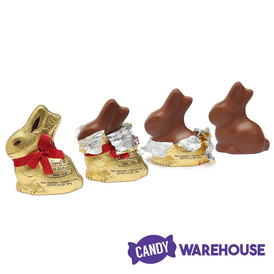 Lindt Gold Foiled 3.5-Ounce Milk Chocolate Easter Bunny - Candy Warehouse
