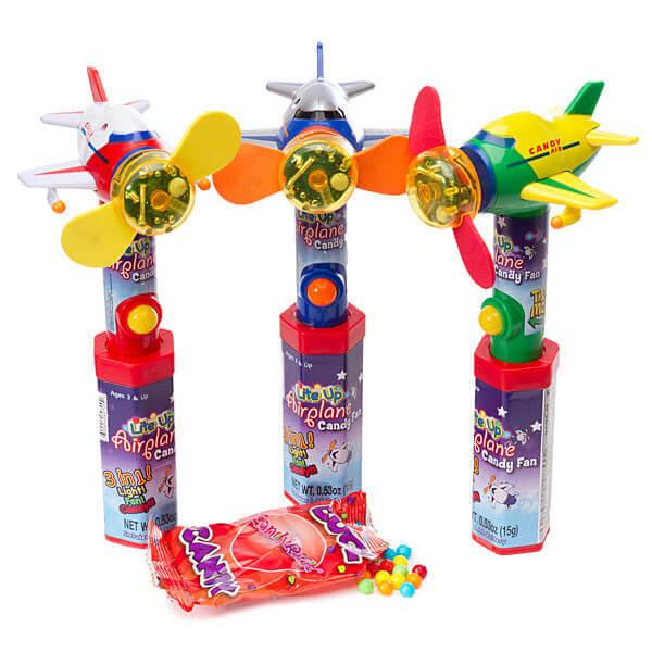 Lite-Up Airplane Fan Pops: 3-Piece Pack - Candy Warehouse
