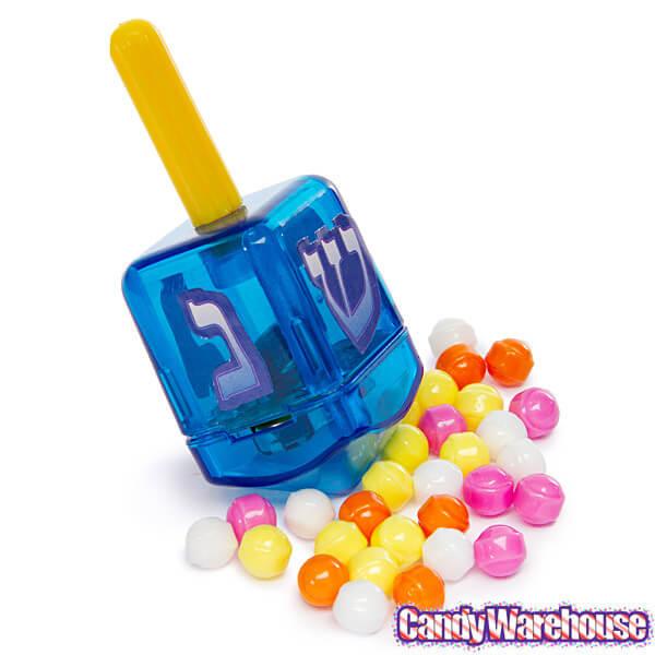 Lite-Up Dreidel Candy Tops: 12-Piece Display - Candy Warehouse