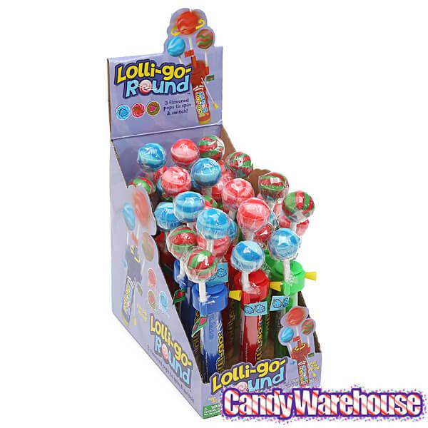 Lolli-go-Round Spinning Candy Lollipops: 12-Piece Display - Candy Warehouse