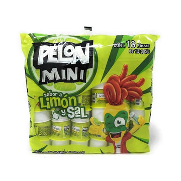 Lorena Pelon Salt and Lime Mini Tamarind Candy Dispensers: 18-Piece Bag - Candy Warehouse