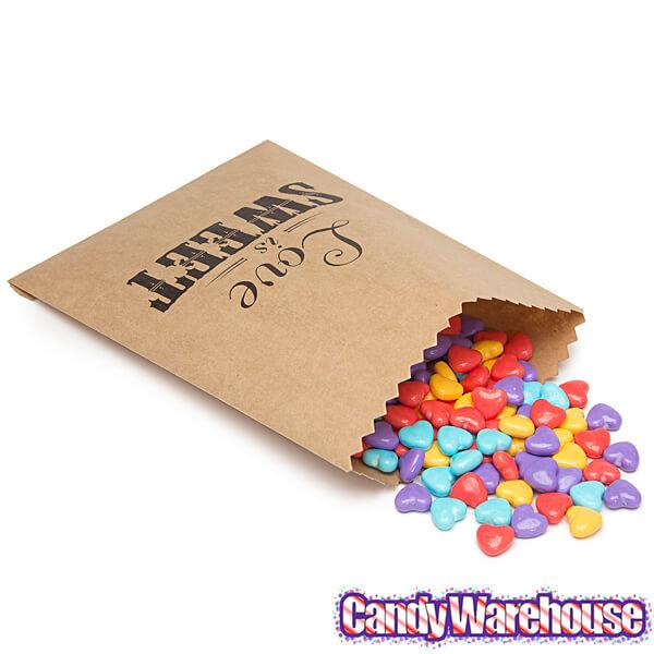 Love is Sweet Paper Candy Bags: 50-Piece Pack - Candy Warehouse