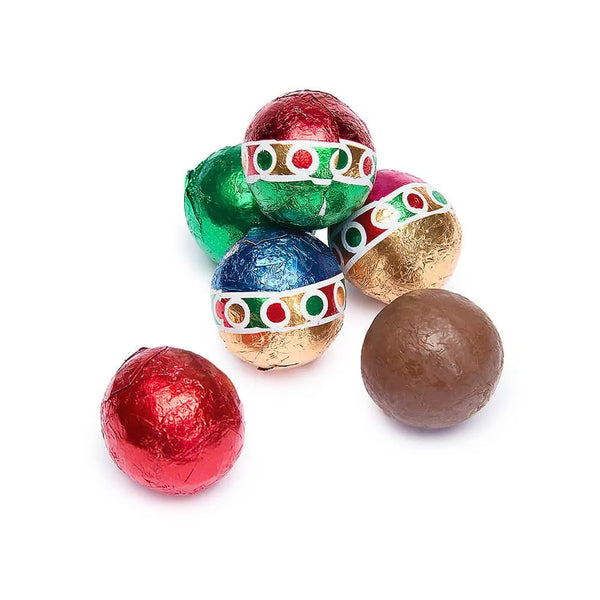 Madelaine Milk Chocolate Christmas Foiled Balls 10LB Bag | Candy