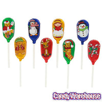 Madelaine Christmas Foiled Milk Chocolate Lollipops: 36-Piece Display - Candy Warehouse