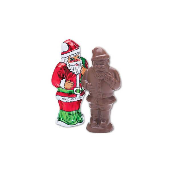 Madelaine Foiled 6-Ounce Solid Milk Chocolate Santas: 12-Piece Display - Candy Warehouse